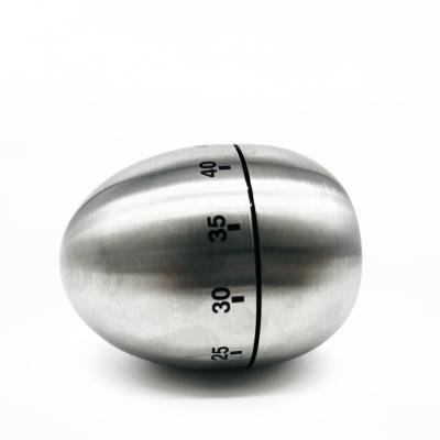 China Viable Mini Timer Stainless Steel Kitchen Egg Shape Timer for sale