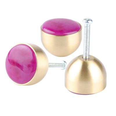 China Hardware Products Contemporary Plastic Home Cabinet Mounting Lobe Knob Pearly Living Room Cabinet Pulls Cabinet Pull Handles Gold for sale