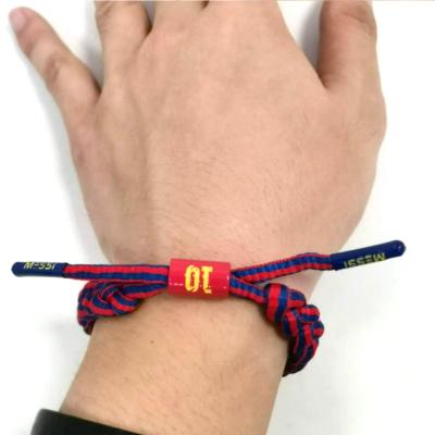 China European and American Central Statistical Institute Christmas Star Hiphop Factory Direct Sales Football Star Lace Woven Bracelet Couples Bracelet for sale