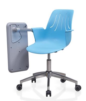 China Modern New Design Modern Office Chair With Wheels WDX01A+03D Plastic Training Chair With Writing Board for sale