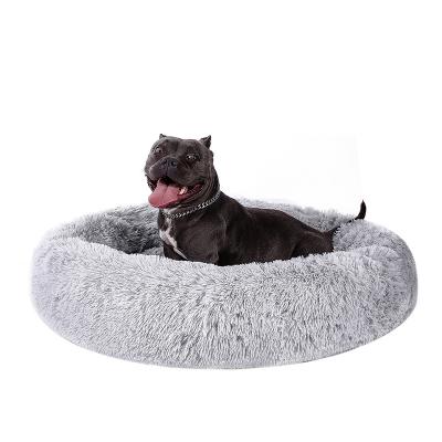 China Ultra Soft Washable Cooling Cat Bed Pet Beds Cushion, Washable Faux Fur Dog Plush Around Luxury Dog Bed for sale