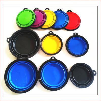 China Viable Water Portable Custom Collapsible Bowls For Cats Dogs 350ml Folding Silicone Dog Logo for sale