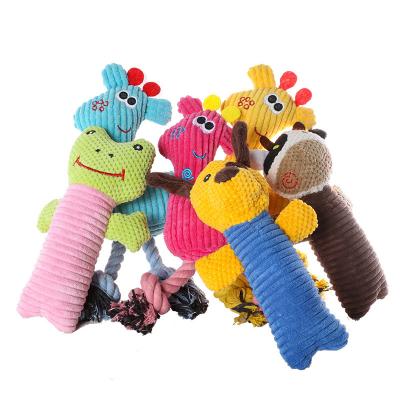 China Viable Wholesale Pet Products Donkey Dog Toys Train Plush Dog Toy With Rope for sale