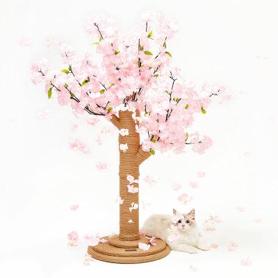 China Wholesale New Viable Cherry Blossoms Pet Cat Climbing Frame Cherry Cat Tree Toys for sale