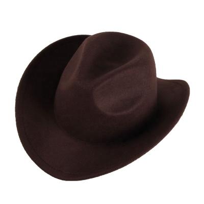 China Wholesale Cheap Autumn Winter Felt Western Cowboy Wide Brim Fedora Hats Vintage Men Jazz European and American Style Top Hat for sale