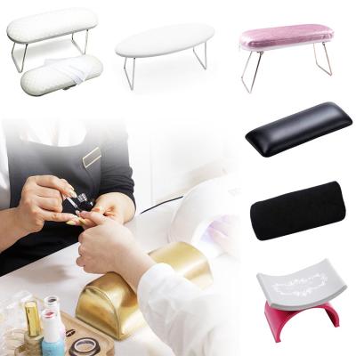 China Modern Custom Logo Nail Salon ABS Silicon Pillow Hand Cushion Nail Arm Rest Modern Wholesale Nail Art Equipment for sale