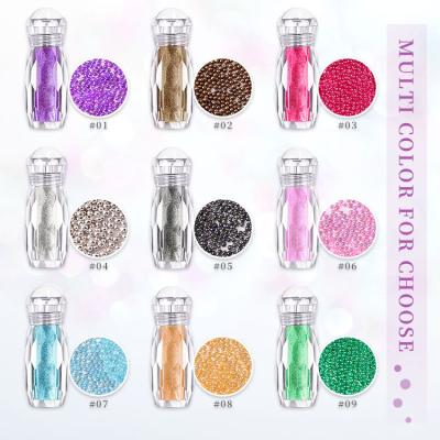 China 3d Nail Wholesale Custom Colored Stone Fake Stones Nail Diamond Art Jar Crystals Press On Logo Design 3d Art DIY Home Decoration for sale