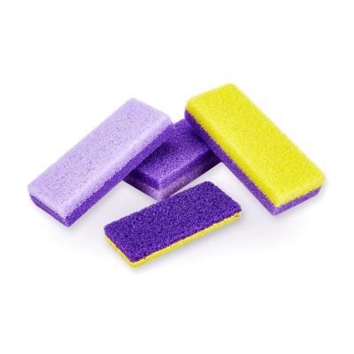 China Nail Beauty Salon Bulk 2 In 1 Sand Sponge Bar Rock Foot Care Feet PU Foam Pumice Stone For Nail Salon for sale