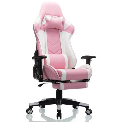 China 2022 Custom Silla Gamer High End Gaming Chair Computer Pink Logo Gaming Chair Rotating Chair for sale