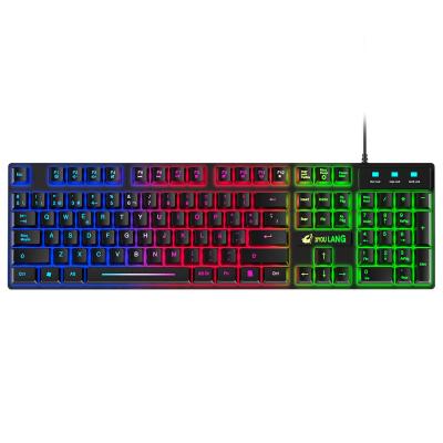 China Mechanical Spanish Keyboard with 19key No Conflict RGB Backlit for PC Laptops 104key Notebooks Gamers Accessories Gamer Mouse Keyboard for sale