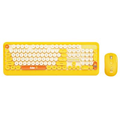 China For Laptop Cartoon Keyboard Mouse Kit 1600DPI 104key Wireless Computer Accessories For Kids Tablets Notebooks PC for sale