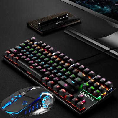 China Real Keyboard 87 Axis Waterproof Chocolate Pink Master Mechanical Cyan Desktop Gaming Typing Keyboard For Girl Gamer for sale