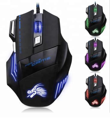 China 7D Wired USB 7D LED Light Optical Gaming Mouse 2400DPI GM6816a for sale