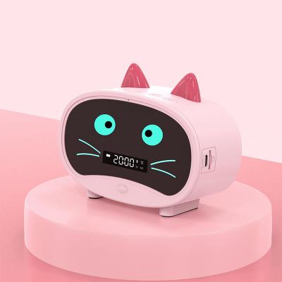 China New Tooth Alarm Small Alarm Clock Speaker Stereo Mini Wireless Portable Blue Cartoon Outdoor Cute Card Children Gift for sale