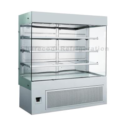 China Single-temperature 5 layers1.2m ultra clear glass air curtain showcase with marble base for sale