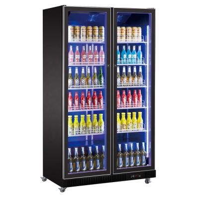 China Single-Temperature Bar Fridge Glass Upright Full Door Beer Cooler Display for sale