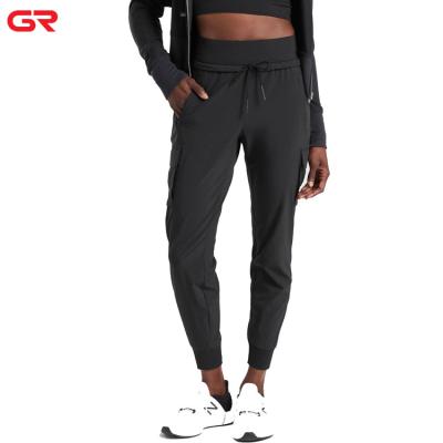 China New Style Anti-Static Lightweight Elastic Waist Tapered Logo Gym Joggers Women Custom Made for sale