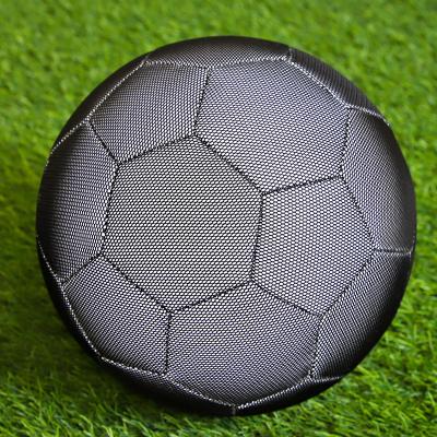 China Sports Playing Durable Wearproof Silver Holographic Glow In The Dark Soccer Ball for sale