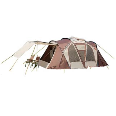 China Waterproof Camouflage Game Double Layer 8 Person Two Rooms Family Camping Tent / Traveling Field C01-FC006 for sale