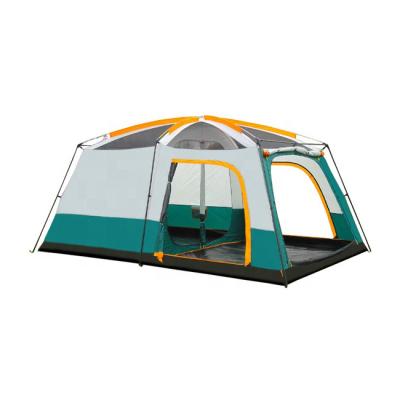 China Diagonal Tying Type Double Layer 5person 1 Room Super Luxury Large Foldable Camping Tent C01-CC011 for sale