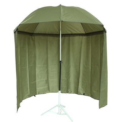 China 210D Oxford PU Coating Fishing Umbrella Ultra Zipper Sides Fishing Umbrella F03-WT18002 for sale