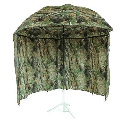 China 210D Oxford PA Coating 87 Inches 220cm Camouflage Bivvy Umbrella Fishing Umbrella F03- WT22005 for sale