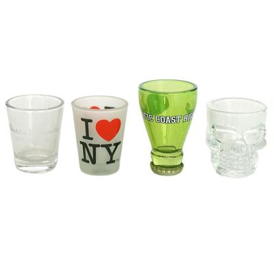 China Wholesale Heavy Base Funny Colored Personal Shot Glass FILE Types for sale