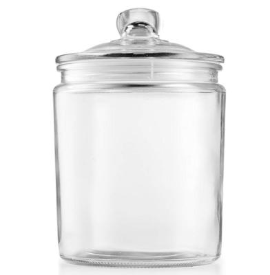 China Wholesale 1 Gallon Round Glass Storage Cookie Candy Freshness Preservation Food Jars Mason Jars With Lids for sale