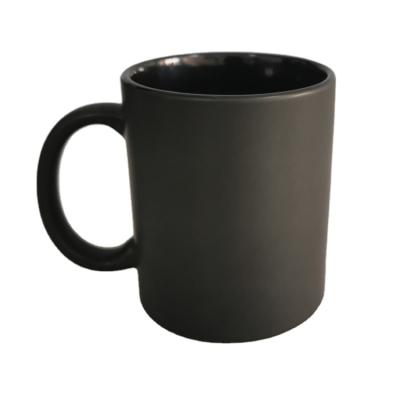 China 11oz Black Sublimation Printed Customized Stylish Viable Blanks Bulk Ceramic Coffee Mugs for sale