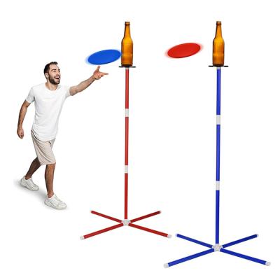 China Kids Fun Toys Flying Disc Target Throw With Bottle Outdoor Lawn Sports For Family Adult Children Flying Disc Bottle Outdoor Game for sale