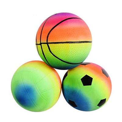 China Outdoor Activity Rainbow Color Mini Soccer Ball Football Basketball Set Outdoor Games For Kids for sale