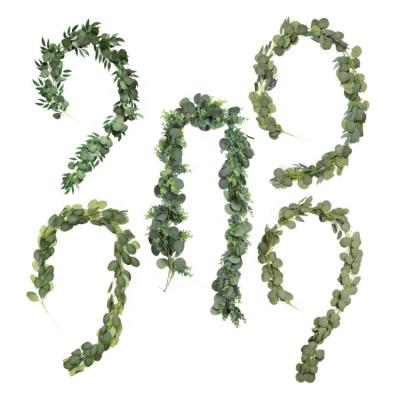 China Eucalyptus Garland Artificial Eucalyptus Leaves Wedding Decoration Vines Garland Artificial Eucalyptus Leaves YOPIN A03 Eucalyptus Decoration Vines for sale