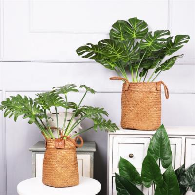 China Monstera Leaves Decor YOPIN 019 Artificial Flowers Leaves Factory Wholesale Artificial Monstera Leaf Decor for sale