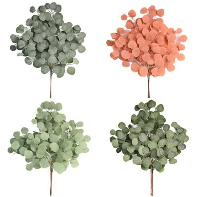 China YOPIN 021 Artificial Eucalyptus Flowers Wholesale Wedding Plants Artificial Eucalyptus Stems Leaves for sale