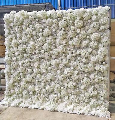 China Wedding Decoration YOPIN-105 Customized Rose Wall Backdrop Artificial Flower Wall For Wedding Decoration for sale