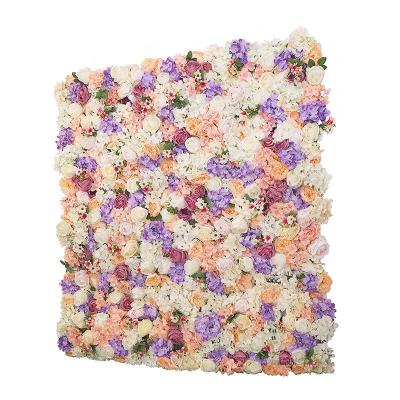 China YOPIN 355 Floral Flower Wall Backdrop Wedding Flower Wall 3D Flower Wall For Events Wedding Rose Flower Wall For Events for sale