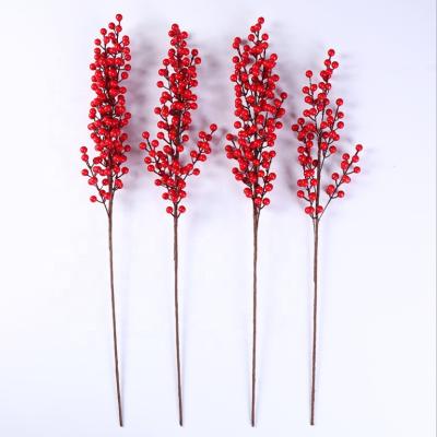 China Artificial Christmas Berries YOPIN 105 Plants Red Berries Branch Berry Decorations Outdoor Christmas Berry for sale