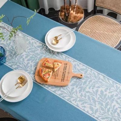 China Simple Design Polyester Table Cloth Custom Standard Waterproof Fabric Linen Home Decor Tablecloth for sale