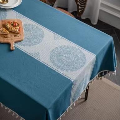 China Wholesale Art Tablecloth Dustproof Overlay Dinning Waterproof Tablecloth For Home Dining Decorative for sale