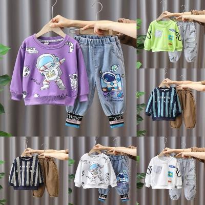 China Anti-Shrink Autumn 2023 children's wear boys hoodie set long sleeve set fashion boutique wholesale for sale