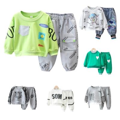 China Anti-Shrink Factory hot new autumn and winter cute children's clothing cotton sports hooded sweater shirt pants suit boys children leisure s for sale