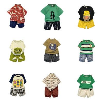 China Casual 2023 new children boys set baby summer short sleeve summer dress girls cotton T-shirt summer wholesale children's wear for sale