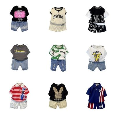 China Casual Made in China Children's Clothing Cheap Wholesale Children's Boys' Summer New Short Sleeve Set for sale