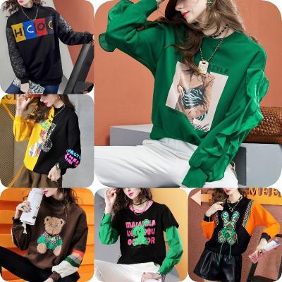 China Anti-wrinkle Factory wholesale high-quality winter women's everything fashion full sleeve letter printed sweatshirts cool hoodies girls hoodi for sale