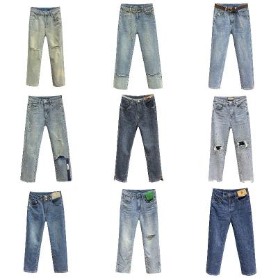 China Wholesale Dark Blue Jeans Women High Waist Pants QUICK DRY Ladies Jean Women Destroyed Skinny Denim for sale