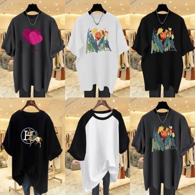 China Anti-Wrinkle Plus Size Cotton T-shirts Women's Casual Short Sleeve T-shirt Print Women's T-Shirt for sale