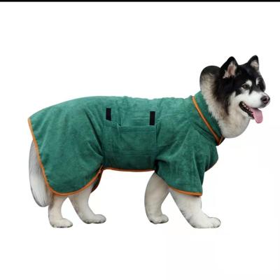 China Super Absorbent Coat Quick Dry Cat Bath Robe Towel Dry Dog Microfiber Dog Bathrobe Viable Soft Dry Towel Robes for sale