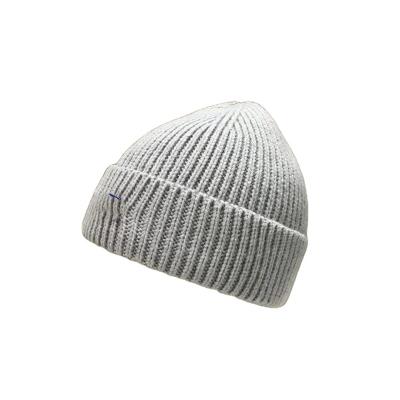 China 100% Recycled Polyester Logo Beanie Hat Winter Beanie Hat Custom Simple Warm Knitted Beanie Winter Viable High Quality for sale