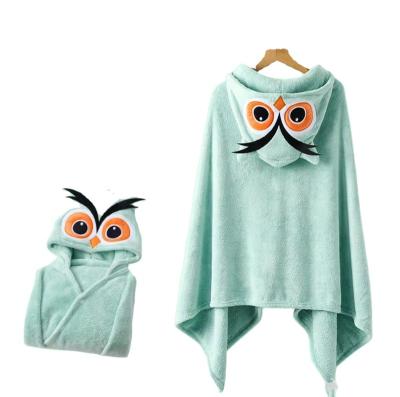 China Poncho Children Kid Character Beach Swimming Towel Shark Towel Kids Quick Dry Sued Beach Bath Towels Viable With Hood Hooded for sale