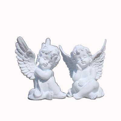 China Indoor Outdoor Decoration Angel Sculpture Memorial Adorable Europe Angels Resin Garden Statue Figurine Garden Statue for sale